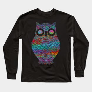 Colorful Geometric Owl Long Sleeve T-Shirt